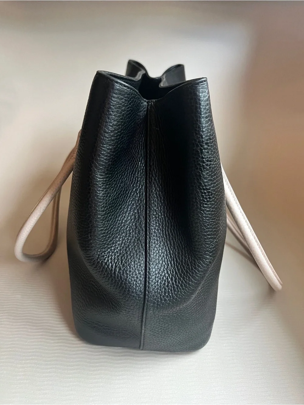 Kate Spade Maryanne Henderson Street Tote Black Leather Cream Bow Handles
